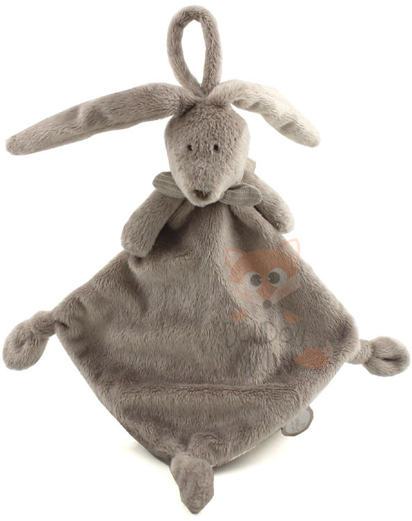  flor attache-sucette lapin marron noeud 